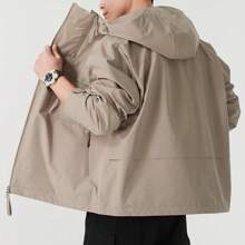 New Balance Chaqueta deportiva casual y de trabajo a prueba de viento con capucha para hombre NB 2025, modelo NAF17021GR