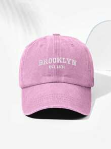 1 Stück Unisex BROOKLYN EST 1631 bestickte Vintage Baseball Kappe, atmungsaktiv mit UV-Schutz, personalisiert minimalistisch geeignet für Outdoor Sport, Wandern, Alltagstragen, verstellbare Größe, modisch vielseitig, Geschenk für Festivals