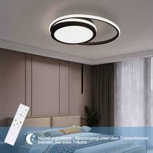 Ceiling Light LED Living Room Ceiling Light - Black Dimmable Living Room Light Modern Round Kitchen Light 56W Starry Sky Design Ceiling Light For Bedroom, Study, Hotel, Office, Kitchen - Black - View 2