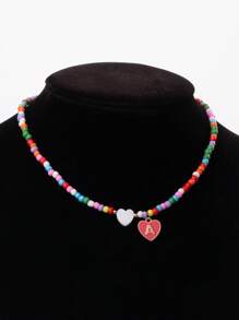 1 pieza Collar personalizado con inicial - Presenta 26 dijes de letras estilo bohemio en dorado (A-Z) para representar nombres, palabras significativas o vínculos queridos. Celebra el amor y la conexión de una manera conmovedora