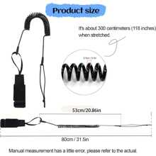 1 Stück fortschrittliche Surf-Leine, TPU, schwarz, leicht, maximale Stärke, für alle Arten von Surfbrettern, Strandutensilien, Strandaccessoires, Poolschwimmhilfe