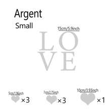 1 Set Wedding Heart-Shaped Mirror Wall Stickers, Mirror Wall Art Decor With Letter, Self-Adhesive Acrylic Mirrors For Wall Decoration In Living Room, Bedroom, Office