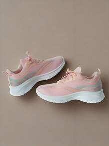 1 Pair Women's Summer Breathable Mesh Sneakers, Lightweight Shock Absorbing Running Shoes, Versatile Casual Chunky Sneakers, Non-Slip , Student Style