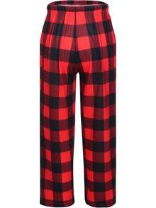 Boys Pajama Pants Long Sleep Soft Elastic Waist Bottoms Plaid Lounge With 2 Pockets 4-14 Years - Yarn Dyed Lattice13 - View 7