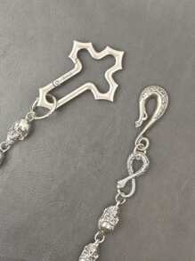 Y2K Neo-Gothic Cross Snake's Body Skull Pants Chain Retro Men And Women Fashion One's Waist Luxury Accessories Hip Hop Jewelry