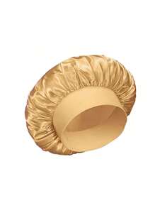 Breathable Satin Silk Sleep Cap, Elastic Wide Band Satin Cap For Women, Adjustable Wide Band Sleeping Hat Suitable For Long Hair & Curly Hair, With Soft Elastic Band