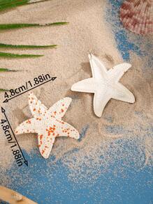 1 Pair Minimalist Starfish Design Earrings, Suitable For Beach Or Holiday