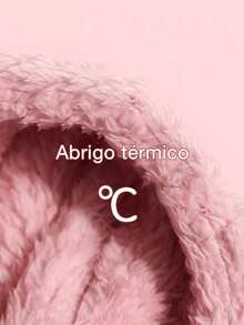 Bata de Invierno Mujer con Capucha de Pelo Coral - Diseño de Gatito Cute, Acolchada y Transpirable para Relax en Casa