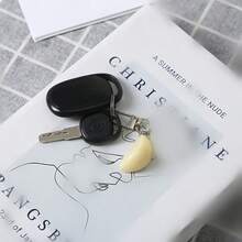 Realistic Garlic Shaped Keychain, Faux Food Pendant Decoration