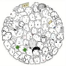 72 piezas de pegatinas de la serie de gatos de ojos hinchados, dibujos animados, graffiti, adecuadas para DIY, cuadernos, equipaje, cascos, tazas, cuadernos y talla grande