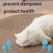 Cat Scratching Device Cat Scratching Pad Cattail Or Hemp Rope Does Not Sting Hand Woven Natural Cattail Fragrance Suitable For Living Room Bedroom Balcony.