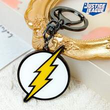 Justice League 1pc Cute Anime Keychain, Cool Hero Fashionable And Minimalist Batman Superman Wonder Woman Flash Logo Keyring, Perfect For Backpack Pendants, Car Key Accessories, And Small Gifts[Officially Licensed] - Multicolor - View 3
