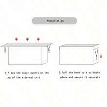 1/2/3pcs Air Conditioner Outdoor Unit Insulation Pad, Waterproof Sunshade Cover, Aluminum Foil Heat Insulation Sunscreen - Multicolor - View 2