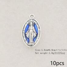 1/10 Medalla Milagrosa de la Virgen María Colgante Dorado/Plateado, Manualidades para Joyería DIY - colgante - Ver 17