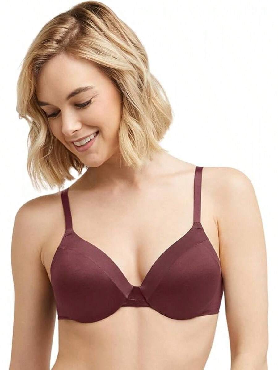 Maidenform Women's Everyday Full Coverage Cushioned Underwire Bra - 可樂紅 - 查看 1