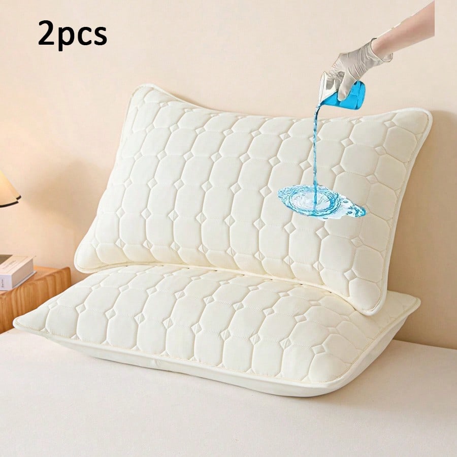 Piezas Funda de almohada acolchada impermeable, a prueba de suciedad y aceite, sin cremallera, sin pelusas, de sobre, suave y transpirable, protector