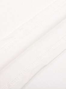 男士时尚印花T恤 - 胡子+时尚眼镜印花，休闲日常穿着 - 白色 - 查看 3