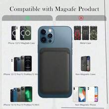 حامل بطاقات محفظة هاتف مغناطيسي مع Magsafe، ملحقات محفظة مغناطيسية للهاتف سلسلة 16 15 14 13 12 برو/برو ماكس/بلس/ميني