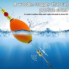 0504Pcs Popping Corks Floats Weighted Fishing Floats And Bobbers Rattle ...