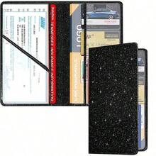 Car Registration And Insurance Card Holder, Vehicle License Document Glove Box Compartment Organizer, Interior Car Accessories For Women Men Teens,Waterproof Car Document Holder For Cards, Driver License - 彩色 - 查看 4