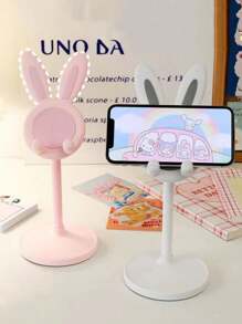 Cute Desktop Phone Holder, Adjustable Rabbit Phone Holder - The Perfect Student Desktop Companion, Suitable For Lazy Days, Desktop Accessories