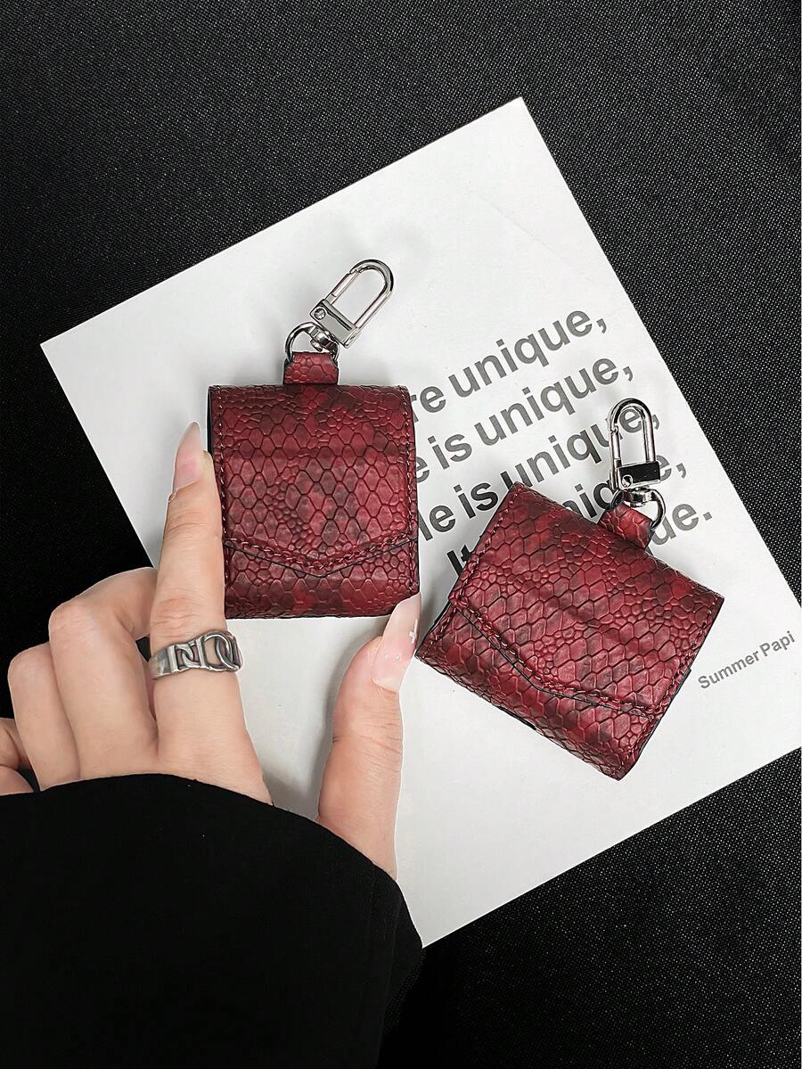 手提包 1 件石纹耳机保护套，简约设计，兼容 Apple 1/2、Pro 2/3、4