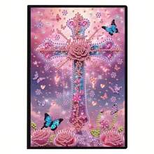 1 Set A5 Notebook With 5D Diamond Painting Peacock Theme, DIY Diamond Painting Notebook Craft Kit, Suitable For Handmade Creative Gift