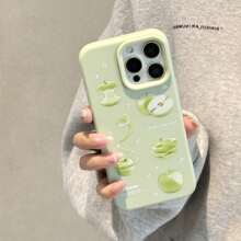 1 pieza Funda de teléfono móvil suave con diseño de 'Arándano', compatible con la serie Apple 16/15/14/13/12/11, estilo coreano dulce y Del