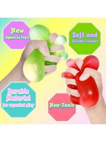 1/2/4/6PCS Stress Cube Balls - Slow Rising Dough Stress Balls Soft Restless Toys For Anxiety Relief, Pull And Stretch Sensory Ice Cube Stress Ball Toys For ADD/ADHD