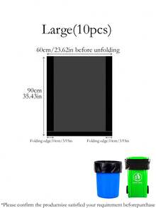 10/50pcs Set, Thick Disposable Trash Bags, Large Size Garbage Bags, Heavy Duty Plastic Trash Bags, Industrial Garbage Bags, Garden Leaf Bags, Suitable For Household, Garden, Commercial Use, Cleaning Supplies, Back To School - Black - View 17