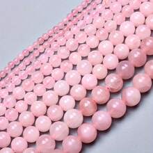 QYDCX Cuentas sueltas de cuarzo rosa natural para hacer joyas, pulseras, artesanía de costura y otros accesorios - disponibles en 6 mm, 8 mm y 10 mm