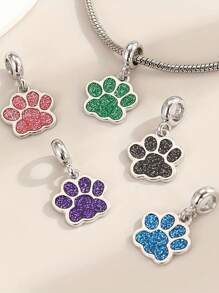 1 pieza Dije de pata de perro con encanto de verano, accesorio para hacer manualmente pulseras, collares y joyería, adecuado para la fabricación de joyas de playa y vacaciones de verano, perfecto para uso diario y como regalo, pulsera hecha a mano, regalo de joyería DIY