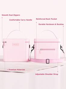 Duża, izolowana torba na lunch z paskiem na ramię – wielokrotnego użytku, wodoodporna, termiczna torba termiczna dla kobiet i dorosłych, szczelny termiczny lunchbox bento z grubą aluminiową wyściółką, idealny do pracy, szkoły, biura, podróży, na piknik i kemping