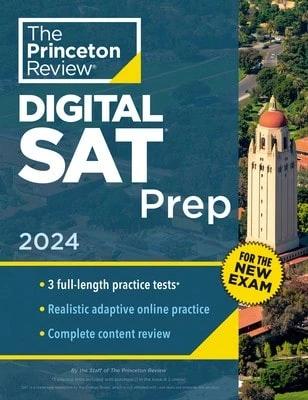 Pre-Owned Princeton Review Digital SAT Prep, 2024: 3 Practice Tests + Review + Online Tools (Paperback) By The Princeton Review - Single Book - View 1