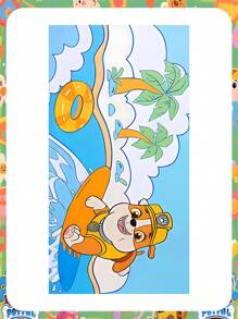 Paw Patrol Paw Patrol Schwimmbad Handtuch, tragbar und zum Einwickeln, fürs Baden und Körpertrocknen, schnelltrocknend und saugfähig, Strandtuch Raumdekoration Heimdekoration