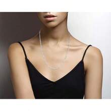 Collar de cadena de eslabones de 5 mm hecho en Italia de plata de ley 925, para mujeres y hombres - Longitud 24 pulgadas - Ver 4
