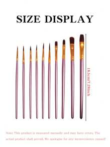 10PCS/5PCS Four Season Universal 10 Round Flat Head Pointed Brush Nylon Hair Artist Acrylic Paint Brush Suitable For Acrylic Oil Painting Watercolor, Facial Nail Art, Micro Section Painting And Rock Painting, Black Oil Painting Brush Red Pole Nylon Hair Oil Painting Brush Watercolor Brush Watercolor Brush Children's Painting Brush Macaron Color Matching Halloween Party Painting Tool Gift