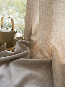 1 perdea modernă din in, din tifon - stil japonez din in, design cu buzunar pentru tijă, potrivită pentru sufragerie și dormitor - perdea transparentă și filtrantă, perdea pentru sufragerie, perdea pentru dormitor (greutate material 160 g)