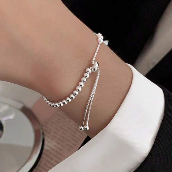 jugalstar 1pc Adjustable Bead Decor Bracelet For Women