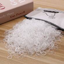 500pcs Solid Disposable Hair Tie Casual Ponytail Holders Hair Elastics Hair Rubber Bands Scrunchies Hair Rope Elastic Hair Tie
