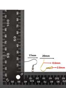 50pcs/Pack 20x20mm DIY Earring Findings Hook Earring Clasp Hook Components DIY Jewelry Making Accessories