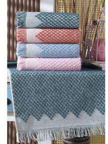 4-Piece Hand And Face Towel Set – 40x70 Cm | 70% Cotton, 30% Polyester | Made In Turkey - Black - View 2