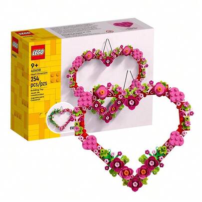 LEGO Heart Ornament Themed Children's Assembly Building Blocks Toy, Suitable As A Gift For Kids