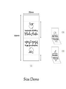 25x70mm 50pcs Personalizedclothing Labels, Sew Twill Labels, Personalized Twill Labels For Clothing, Cotton Foldover, Your Text Or Logo,Folding Tags,Art Activities For Personal Items