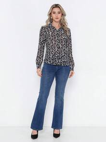 Crepe Long Sleeve Shirt