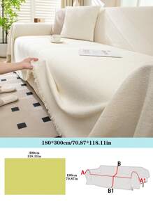 1PC All-Season Non-Slip Sofa Cover - Fit For Single, Double, Triple & Quad Sofas, Machine Washable, Modern Design Home Decor