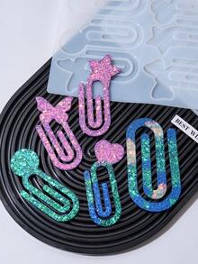 Silicone Mold In Shape Of Paper Clips, For DIY Resin Bookmarks, Paper Clips - Mold - View 5