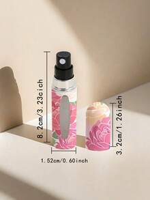 1个/4个装香水喷瓶，印花图案香水喷洒工具，底部注水喷雾瓶，可重复使用，多种款式可选，生日礼物，节日礼物，适合便携式5毫升香水瓶 - 彩色 - 查看 6