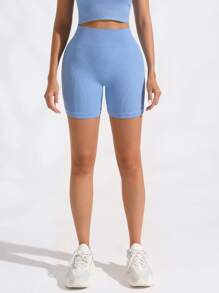 6 Stück/Pack Damen Shorts mit hoher Taille, elastisch, einfarbig, vielseitig, Lässig, geeignet für Outdoor-Aktivitäten, Fitnessstudio
