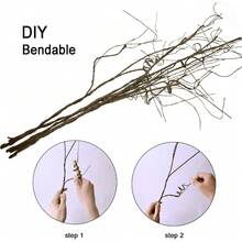 5PCS Artificial Curly Willow Branches, Decorative Dry Twigs, 30.7 Inches Fake Bendable Sticks Vintage Vines Stems DIY Craft Vases Artificial Flowers Garden Hotel Office Home Farmhouse Decor - 1 - View 3
